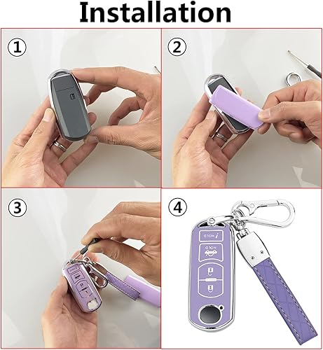 Miniatura 6 de ShuDay Key Fob Case Cover Compatible With Mazda 368 Atenza Miata Mx-5 Cx-3 Cx-5 Cx-7 Cx-9 Rx-8 Accessories