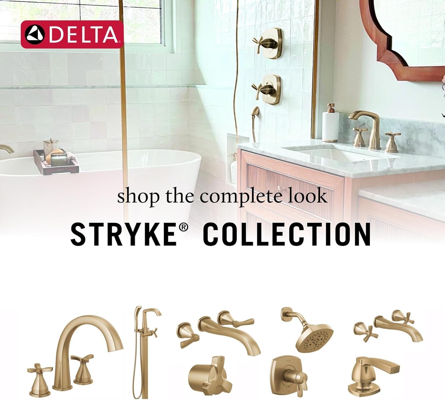 Delta Stryke Freestanding Tub Faucet with Hand Held Shower, Matte Black Floor Mount Tub Filler, Matte Black T47766-BLFL (Valve Not Included)