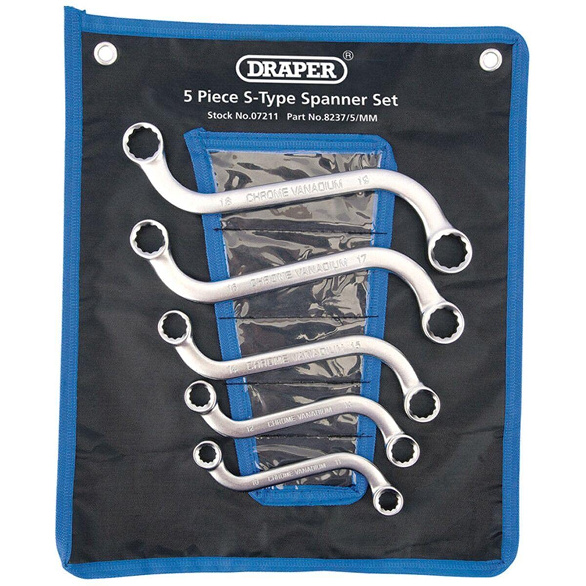 Draper 5 Pieces 07211 S-Type Spanner Set (5 Pieces)