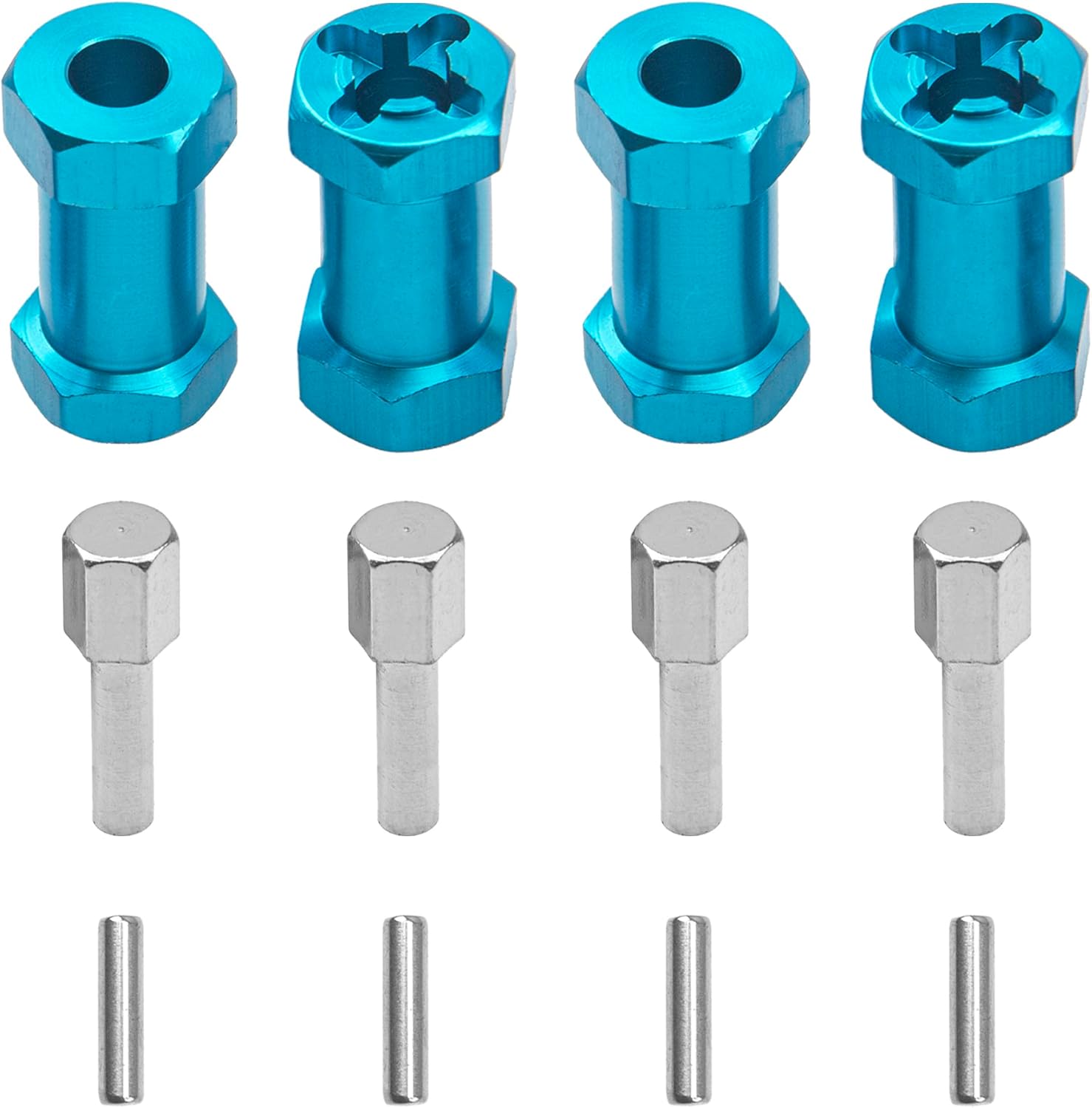 4PCS ShareGoo 12mm Wheel Hex Hub with 25mm Offset Compatible with 1/10 Traxxas Rustler Axial SCX10 Wraith 90046 RC4WD D90 Tamiya CC01 1/10 RC Crawler Car