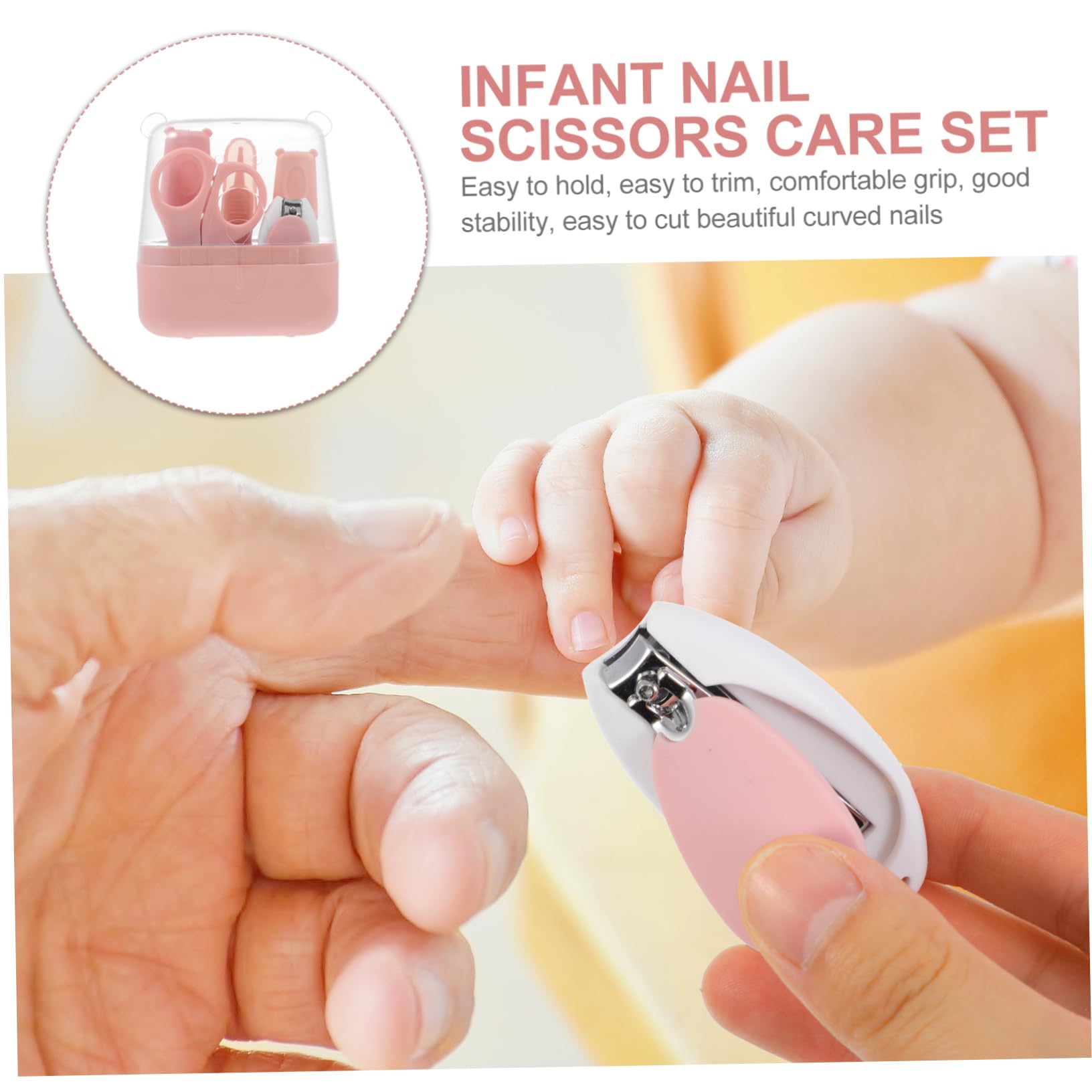 TOYANDONA 3 Juegos juego de tijeras para uñas kit de pedicura para recien nacido regalo para niños pequeños lima de uñas eléctrica Limas de podadoras de bebe clíper clavo