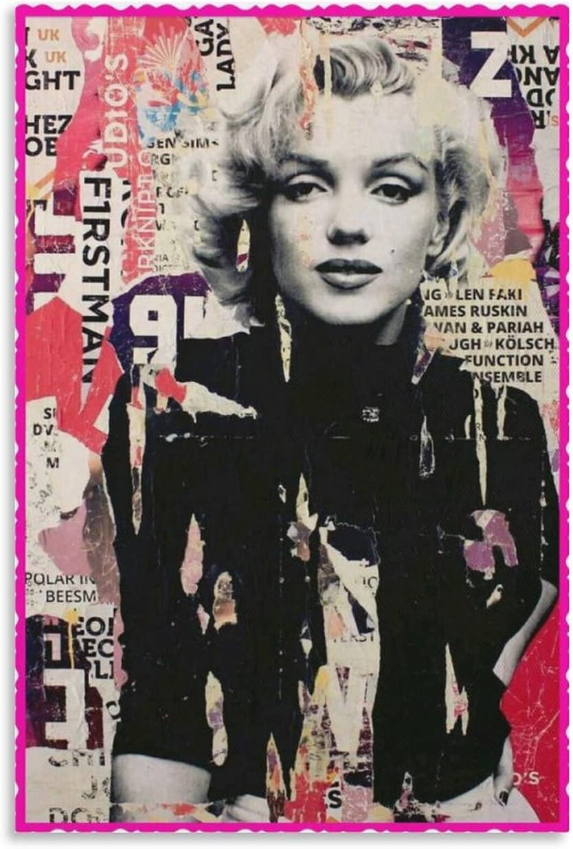 マリリンモンローポスター木製のパネル加工　新品です。 マリリン・モンロー ポスター オブジェ