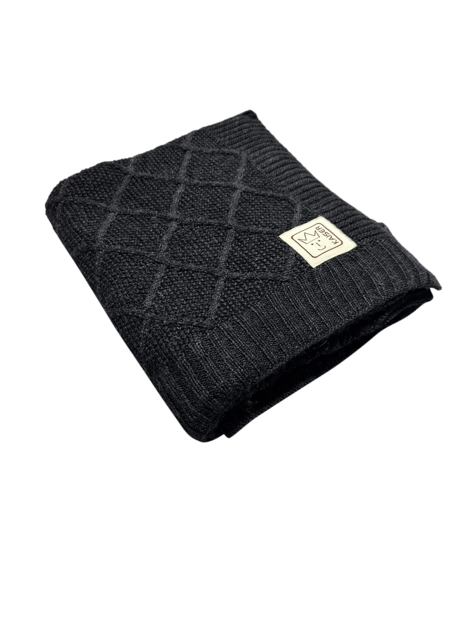 Kaiser 6521725 Wool – Coperta per neonati in 100% lana merino, traspirante, per neonati, per l'estate, neonati, coperta per il passeggino, coperta per l'ovetto, colore nero