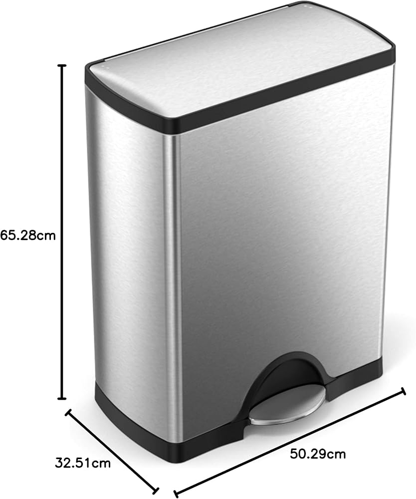 Amazon｜シンプルヒューマン ゴミ箱 46リットル(46L) 分別 リサイクル