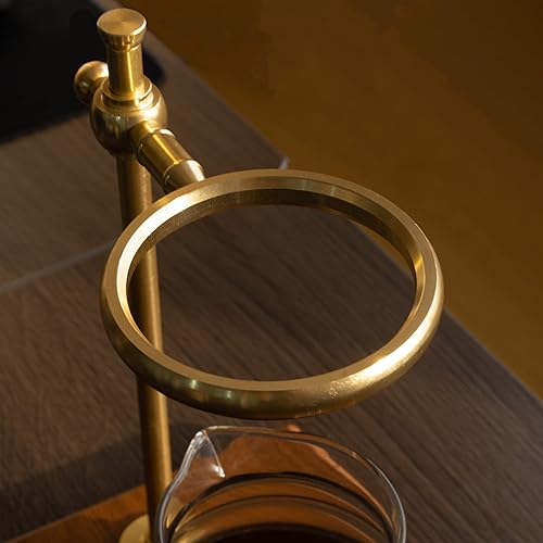 Miniatura 5 de L'ÉPICÉA Juego de cafetera para verter encima, Cafetera con soporte, Soporte ajustable de acero inoxidable, Base de madera, Filtros de papel, Jarra