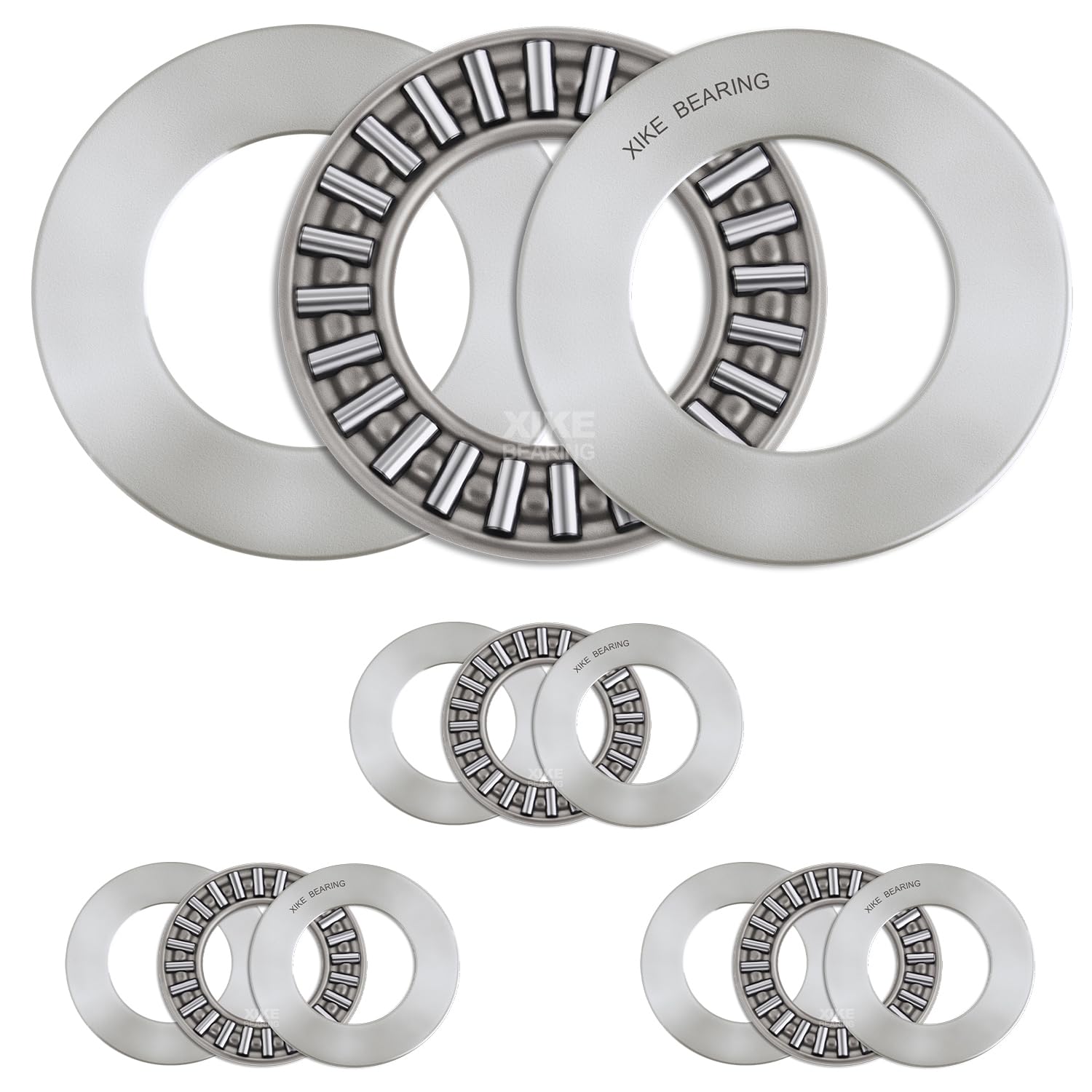 XIKE 4 Set AXK1730 2AS Bearings 17x30x2+2mm, Needle Roller Thrust Bearings Component and Washers Up and Down.