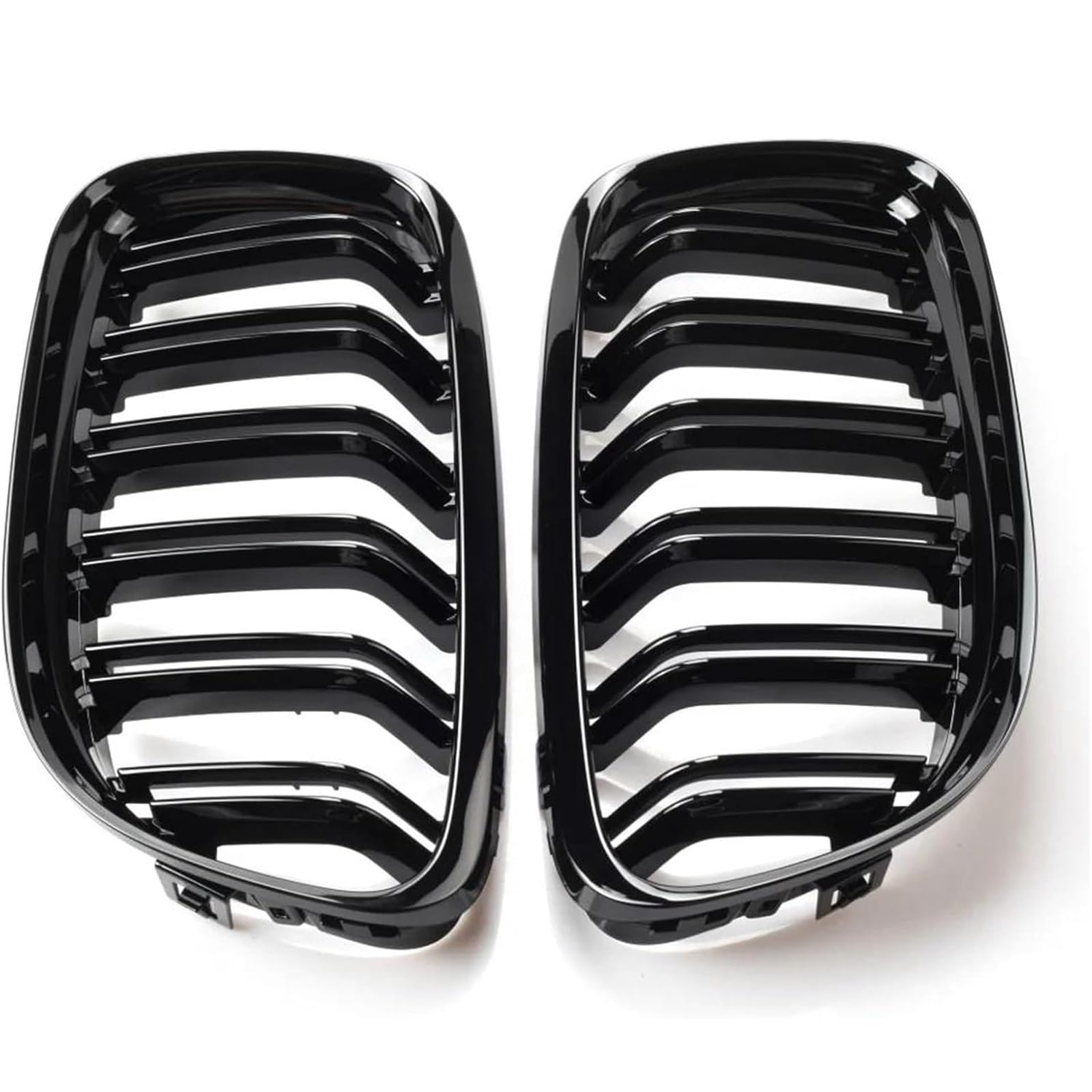 Calandre pour BMW Série 3 E90 E91 2009-2012 berline en noir brillant - 6