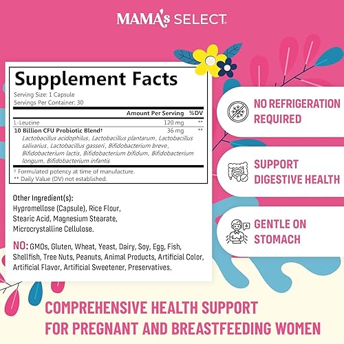Miniatura 2 de Mama's Select Probióticos prenatales para mujeres embarazadas  Embarazo, posparto y apoyo posparto  Ayuda a la lactancia, lactancia, digestión,