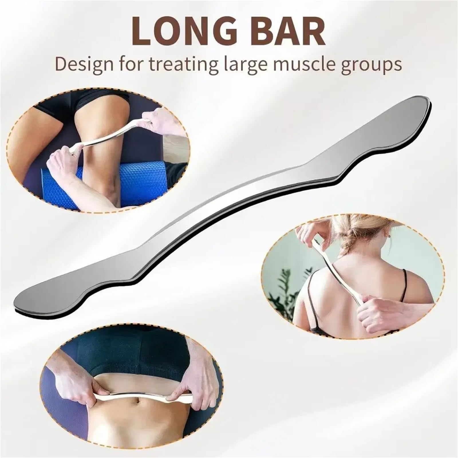 Strumento Gua Sha in acciaio inossidabile | Strumento for raschietto muscolare Strumenti for il viso Gua Sha