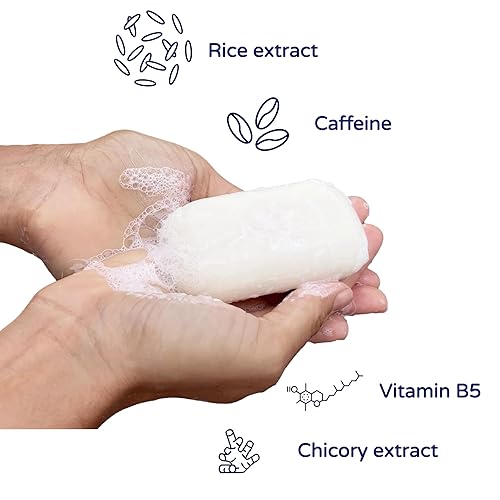 Miniatura 3 de Barra de champú de arroz para el crecimiento del cabello. Para todo tipo de cabello adelgazante (rizado también) - Aroma de arroz - Voluminizante,