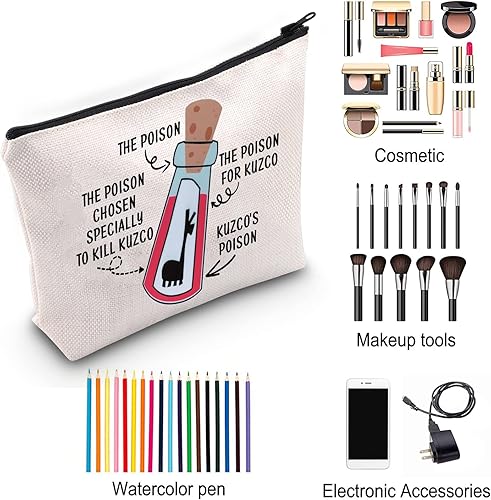 Vista 5 de ZJXHPO Emperors Bolsa de maquillaje The Poison Chosen especialmente para matar maquillaje con cremallera bolsa para su funda de viaje de llama