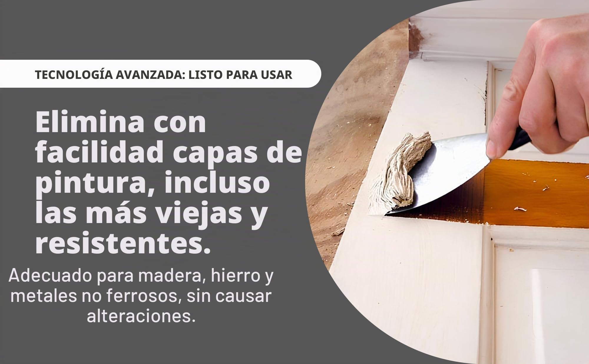 Magazzini GM SVERNIGEL, Quitapintura en gel universal ideal para hierro, madera y paredes, rápido y eficaz, NO CORRE, 750ml (2)