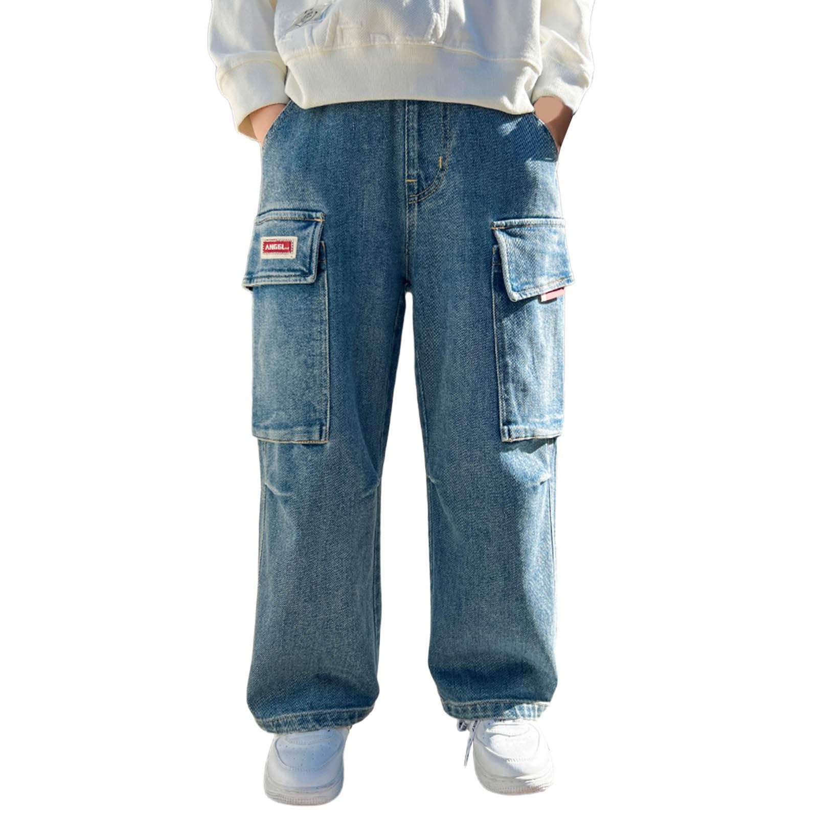 Vaqueros niño con diseño de pantalones cargo holgados 8