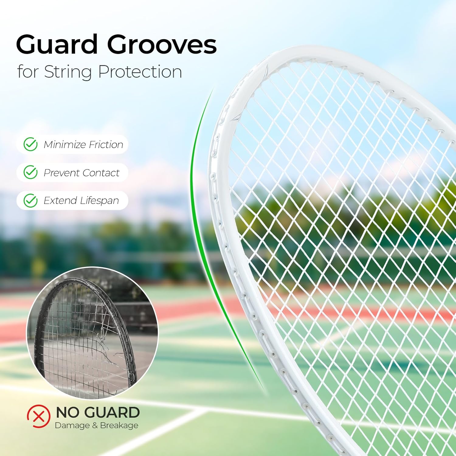OGEENIER 3U Badminton Racket Set, 2-Pack & 4-Pack Lightweight Badminton Rackets for Beginner for Recreational Play & Training, Aluminum Frame with Carbon Fiber Shaft