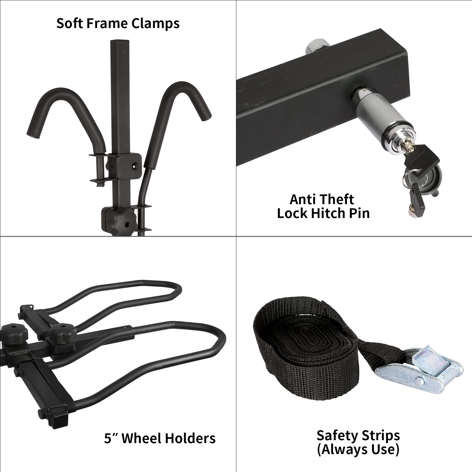 Buy WEIZE Hitch Bike Rack for Car, Smart Tilting Wobble Free Folding 2