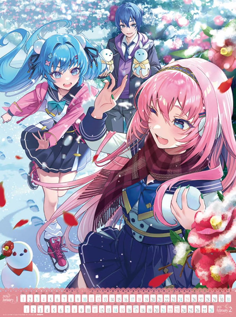 Amazon | 初音ミク CL-043 2026年 壁掛けカレンダー | カレンダー