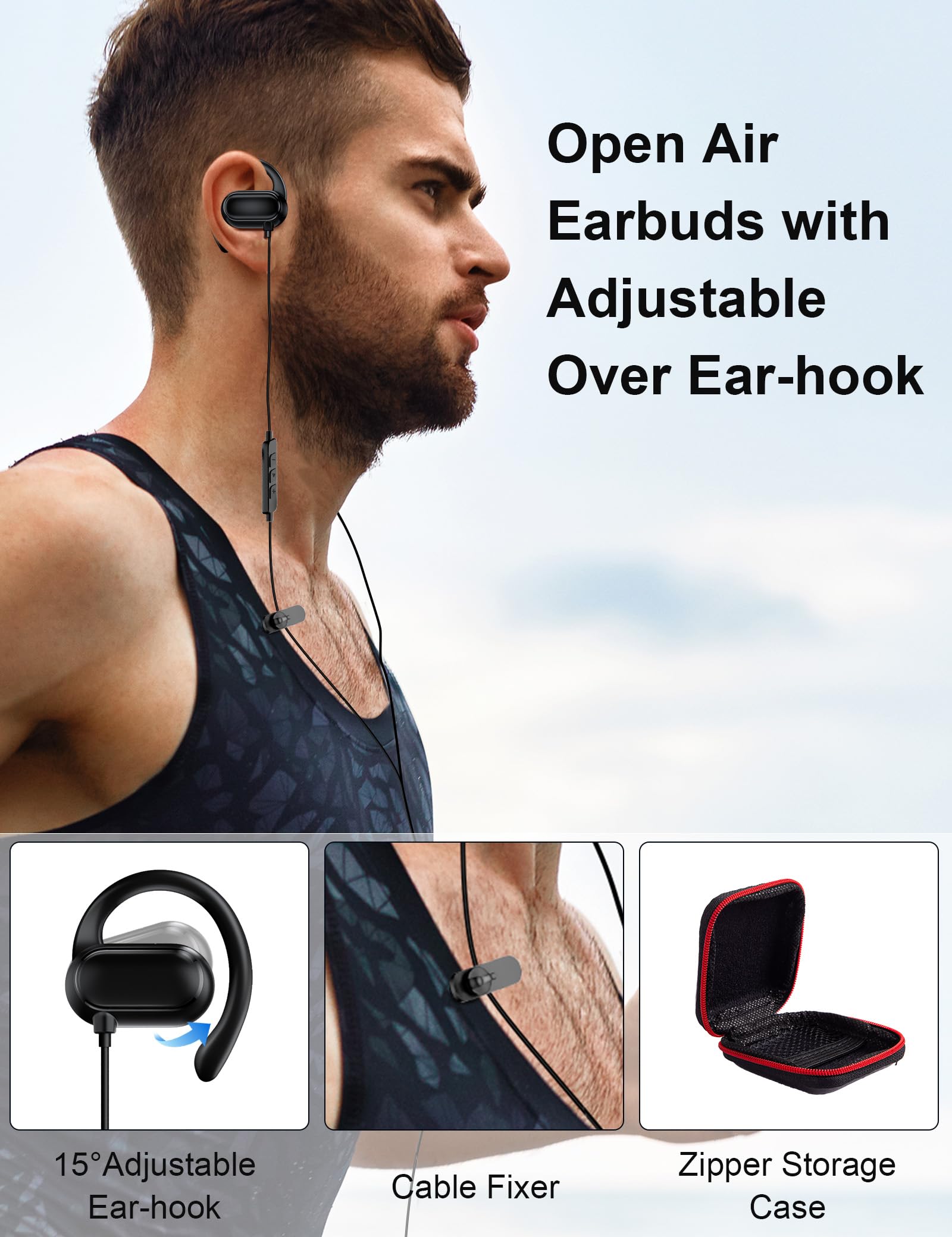 USB Type C Headphone Open Air Adjustable Over Ear Hook Headset School Kid Corded Earphone Laptop Wired Earbuds for iPhone 16 Pro Max 16e 15 Samsung S25 Edge S24 FE Android for iPad A16 11 Pixel 9a 9 8