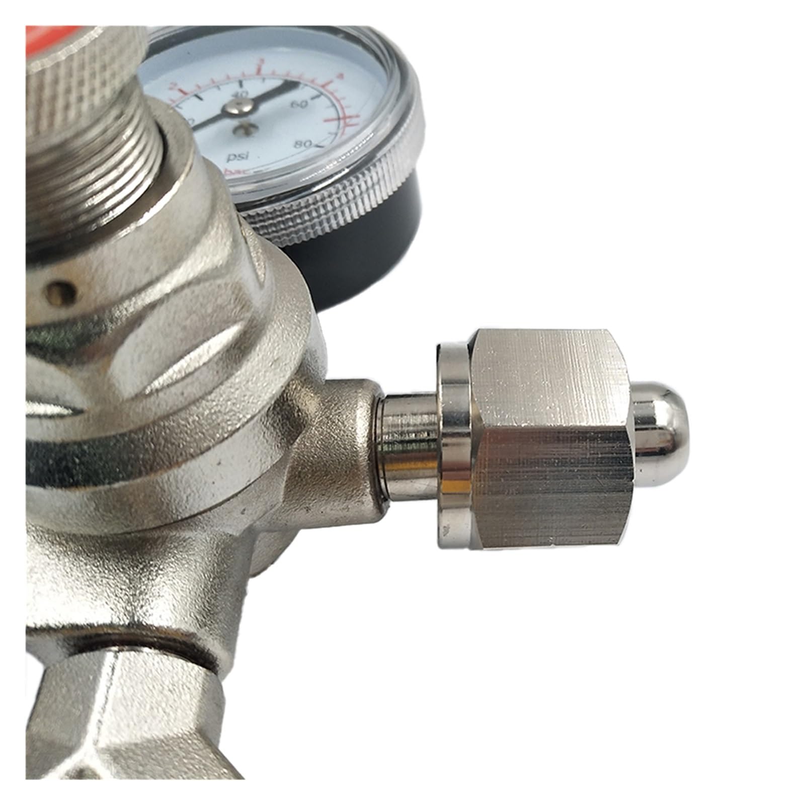 Reduktor ciśnienia CO2, Regulator CO2 Reduktor ciśnienia piwa Homebrew Regulator Podwójny manometr - Kegerator piwa z beczki z ciśnieniowym zaworem bezpieczeństwa