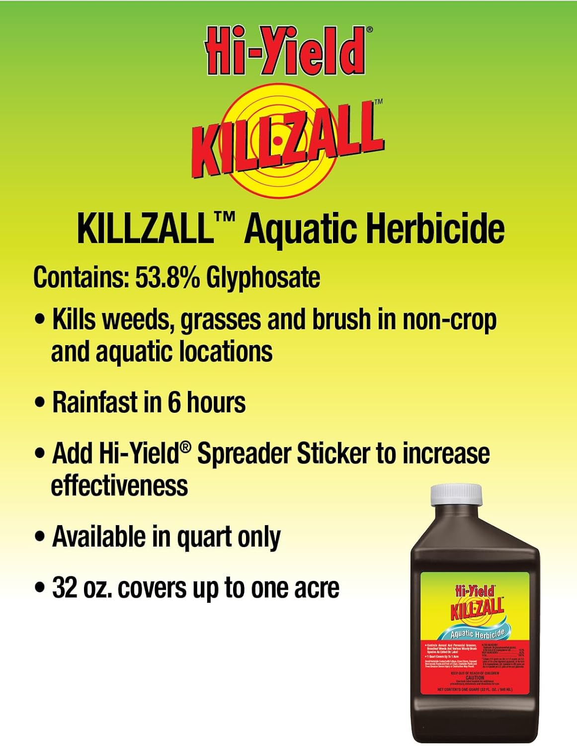 Hi-Yield (33700) Killzall Aquatic Herbicide (32 oz)