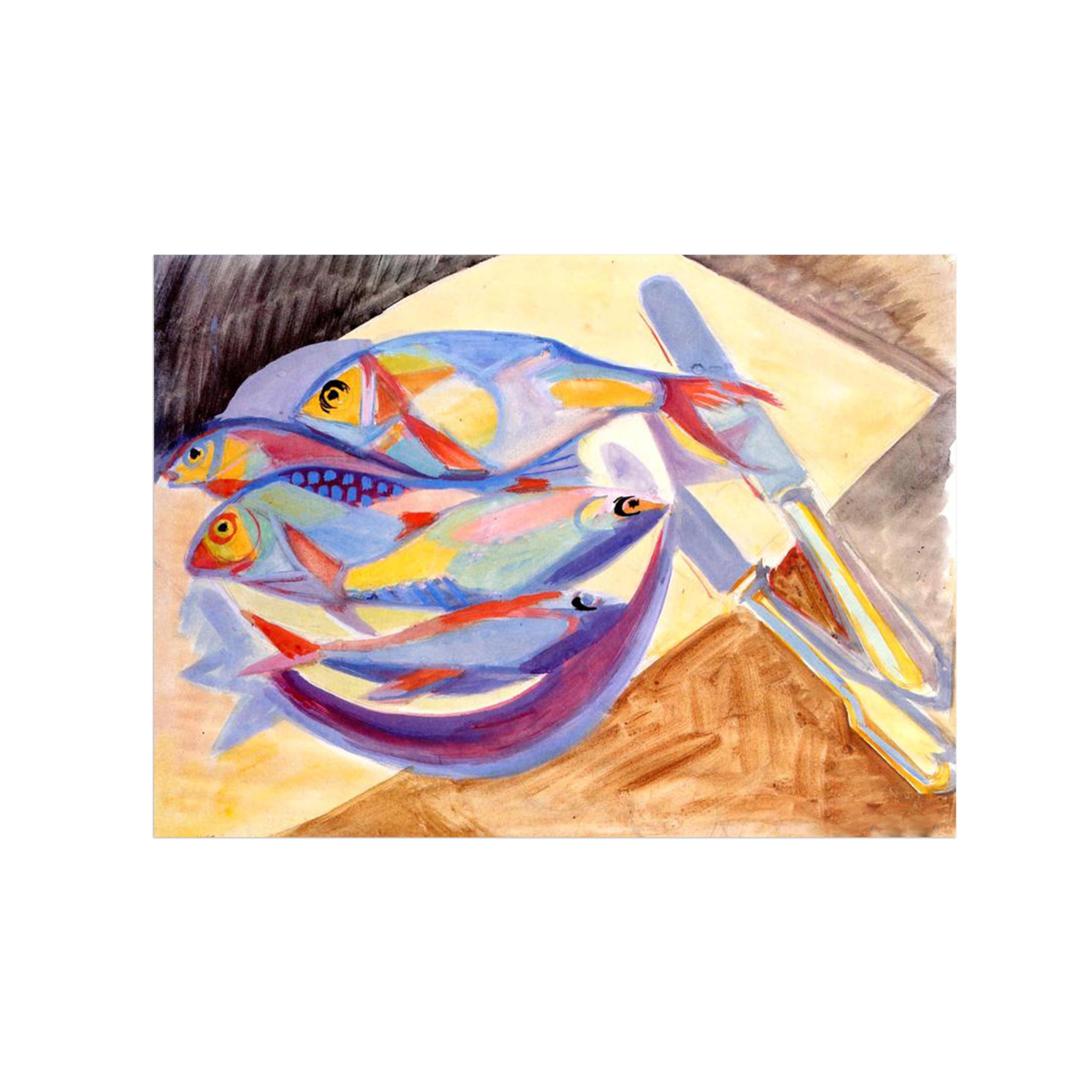 Impression sur Toile Célèbre Tableaux Nature Morte Poisson Vintage - 7