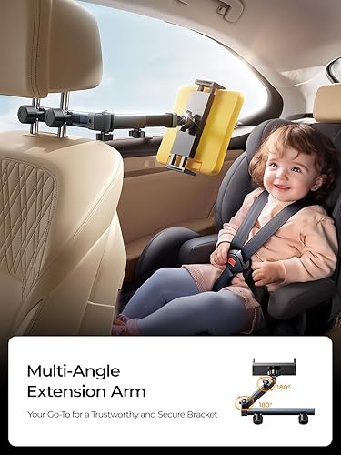 Miniatura 2 de LISEN Soporte para tablet para reposacabezas de automóvil para viajes por carretera, esencial para niños, soporte para iPad para soporte de