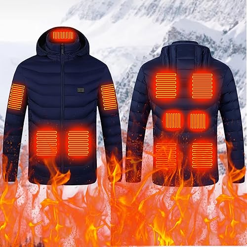 Miniatura 2 de Chaqueta térmica, chalecobufanda, abrigos de calefacción eléctrica, sin mangas, para hombres y mujeres, cálido cárdigan de esquí, abrigo térmico