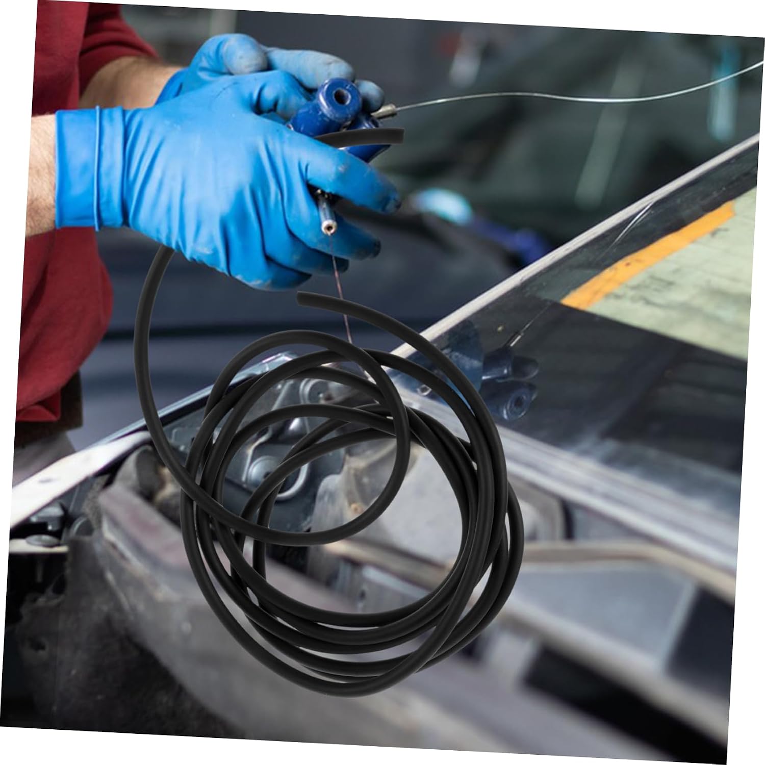 Mikinona Replacement Windshield Washer Hose Kit Rubber Hose with Washer Connectors Adapter