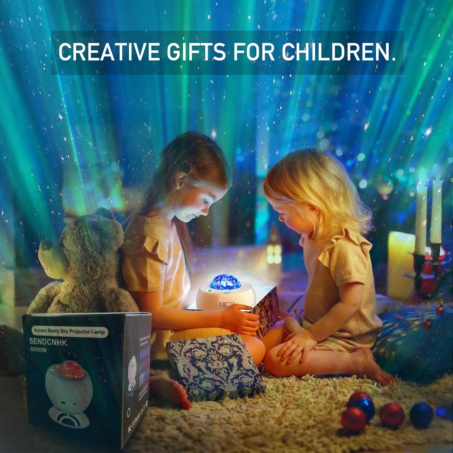 Aurora Projector,Star Projector,Northern Lights Projector,16-Color Galaxy Projector,Moon Projector,Galaxy Projector for Bedroom,Bluetooth Speaker,Aurora Light Projector,Room Decor (White)