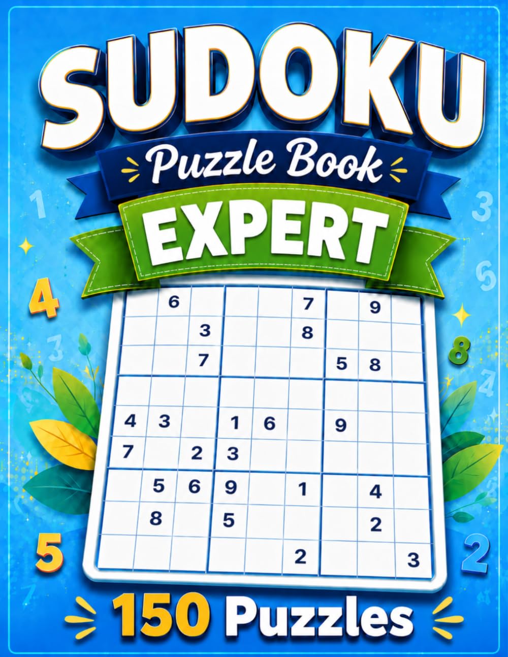 Expert Sudoku Puzzle Book: 150 Advanced Brain Games for Adults and Seniors with Full Solutions (Six Levels of Sudoku)