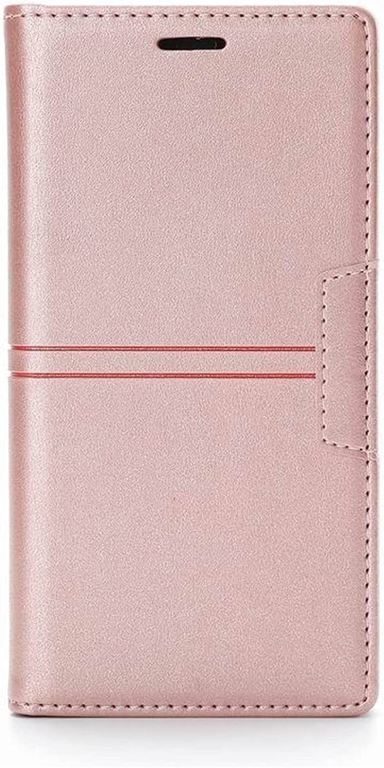 Portefeuille à rabat iPhone 14 Pro Max rose idéal pour voyager léger