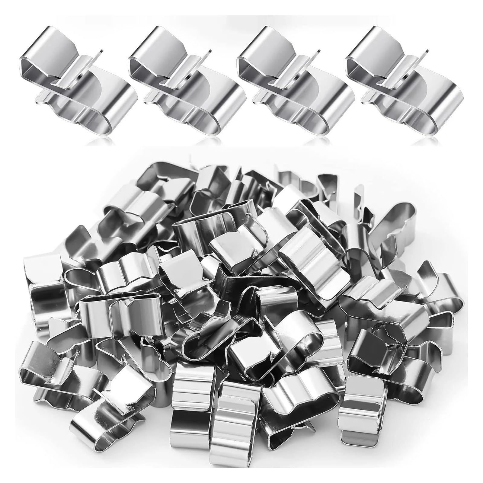 304 Stainless Steel Cable Clips Solar Panel Trailer Frame Wire Fasteners(50PCS)