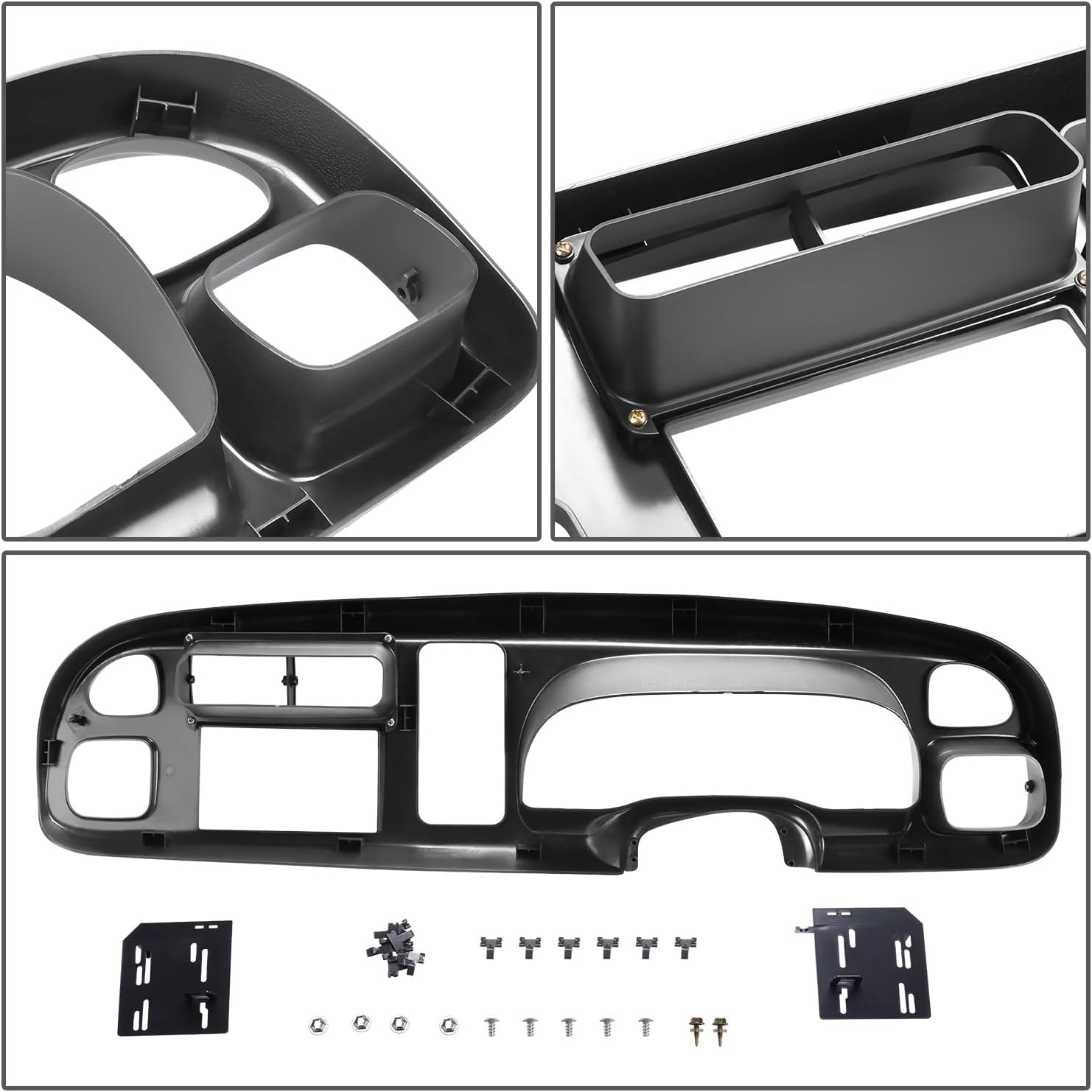 DNA MOTORING Double Din Dash Kit Compatible With 98-01 Ram 1500/98-02 Ram 2500 3500, ZTL-Y-0320