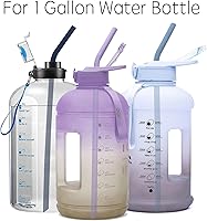 Vista 8 de Paquete de 6 pajitas de repuesto de silicona extra largas de 35.5 cm en color pastel para taza Stanley de 40 oz, pajita flexible reutilizable alta