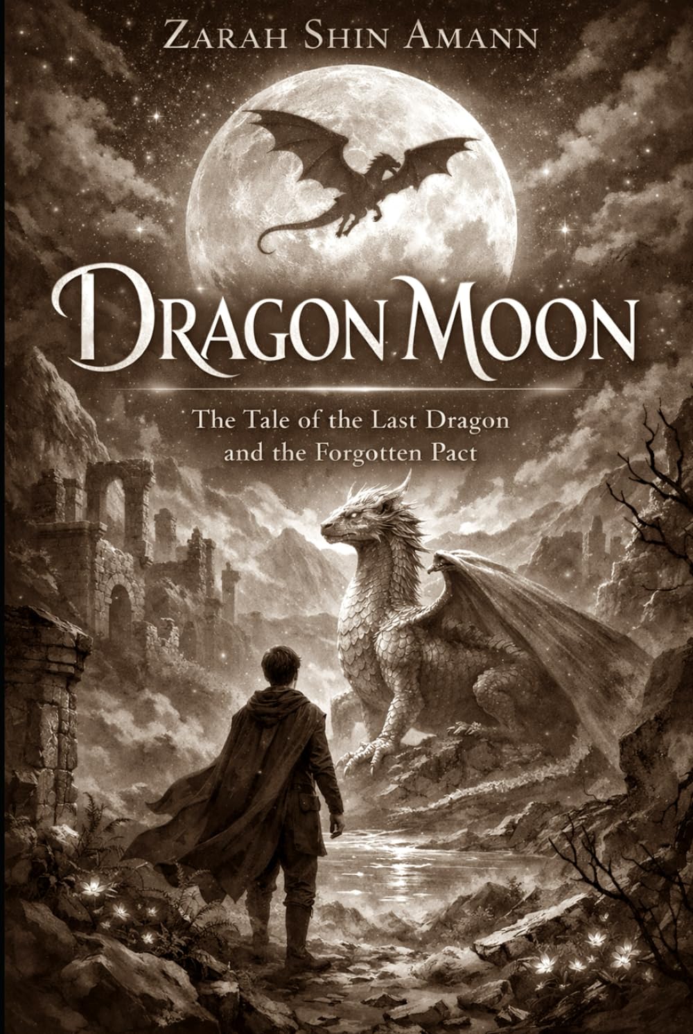 Dragon Moon - Black & White-Edition: The Tale of the Last Dragon And the Forgotten Pact (Fairy Tales from Around the World)