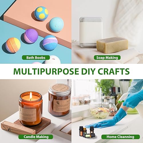 Miniatura 4 de Juego de aceites esenciales perfecto para masaje, difusor, humidificador, masaje, velas y fabricación de jabón (36 x 0.2 fl oz)