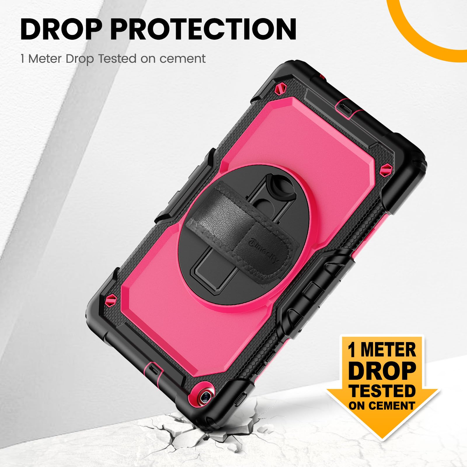Timecity Coque pour Samsung Galaxy Tab A 10.1 2019, Compatible Uniquement (Coque SM-T510/SM-T515/SM-T517), résistante aux Chutes avec dragonne, Support, Protecteur d'écran et Porte-Crayon pour Galaxy
