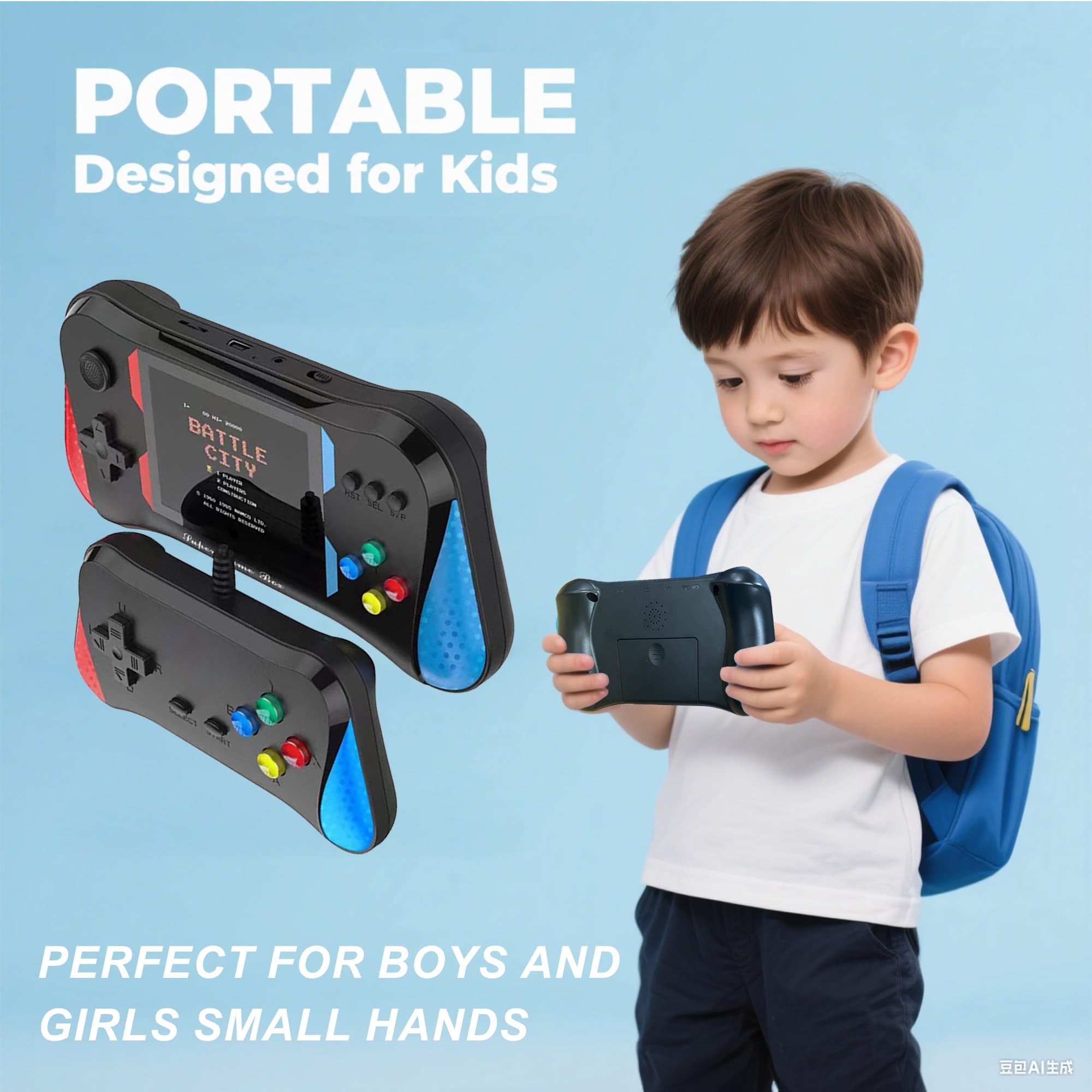Gioco portatile per bambini, 500 videogiochi retrò precaricati, lettore TV portatile per videogiochi, lettore portatile da gioco batteria ricaricabile schermo LCD da 3,5 pollici Mini arcade giocattolo