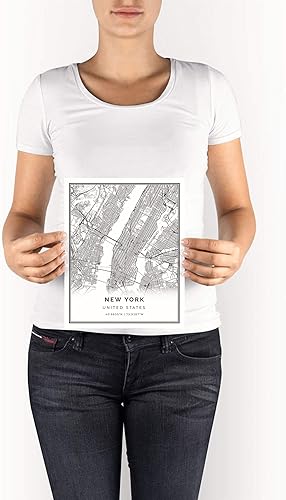 Miniatura 7 de Impresión de póster de mapa de Nueva York  Arte de pared moderno en blanco y negro  Decoración escandinava para el hogar  Obra de arte de