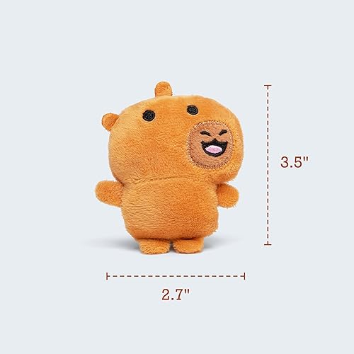 Miniatura 6 de Juego de animales de peluche y peluches de apoyo emocional, incluye 5 juguetes de peluche Capybara con cesta de transporte, cosas lindas y gran