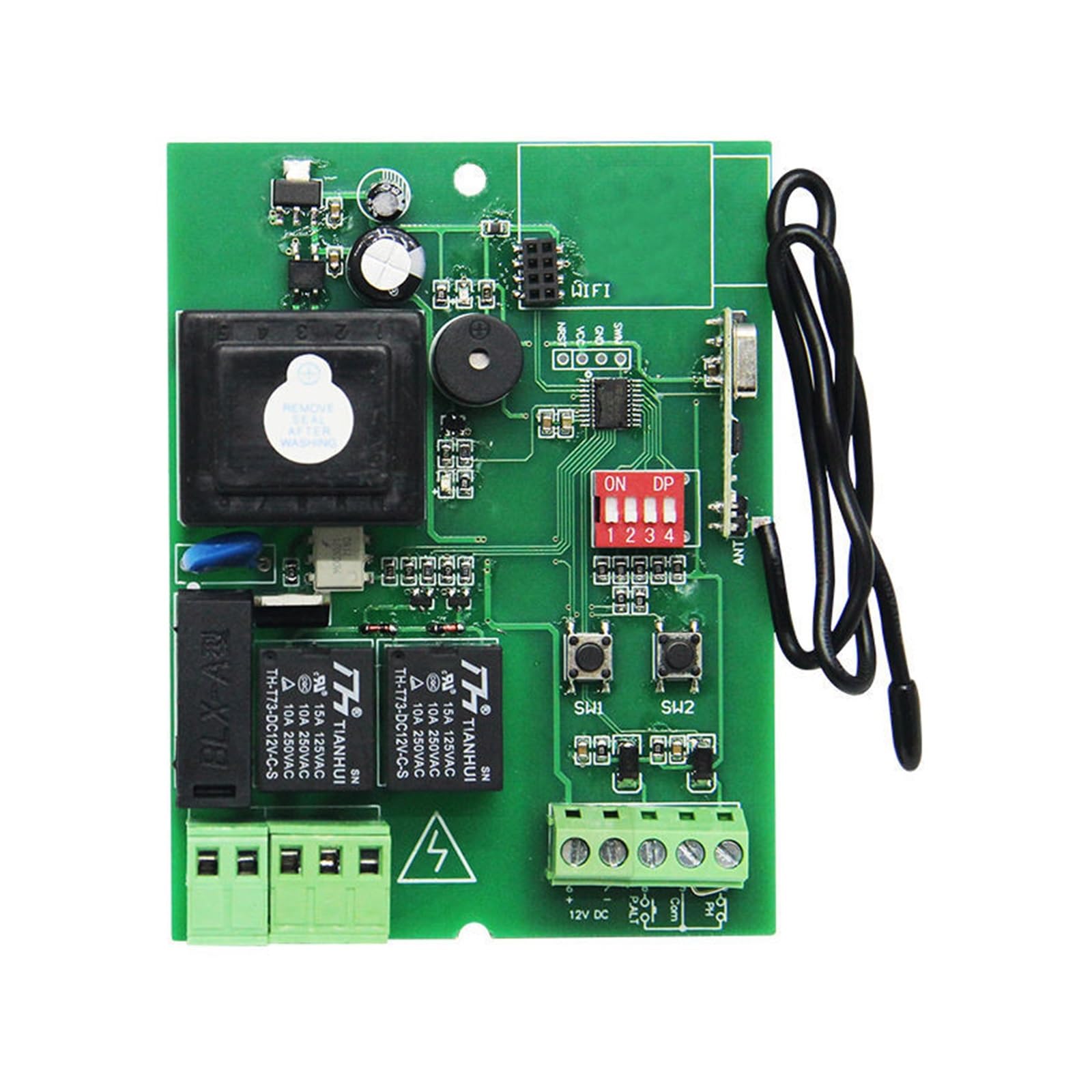 Receptor de motor universal CA, controlador moderno europeo for puertas enrollables(1Control board 2RC)