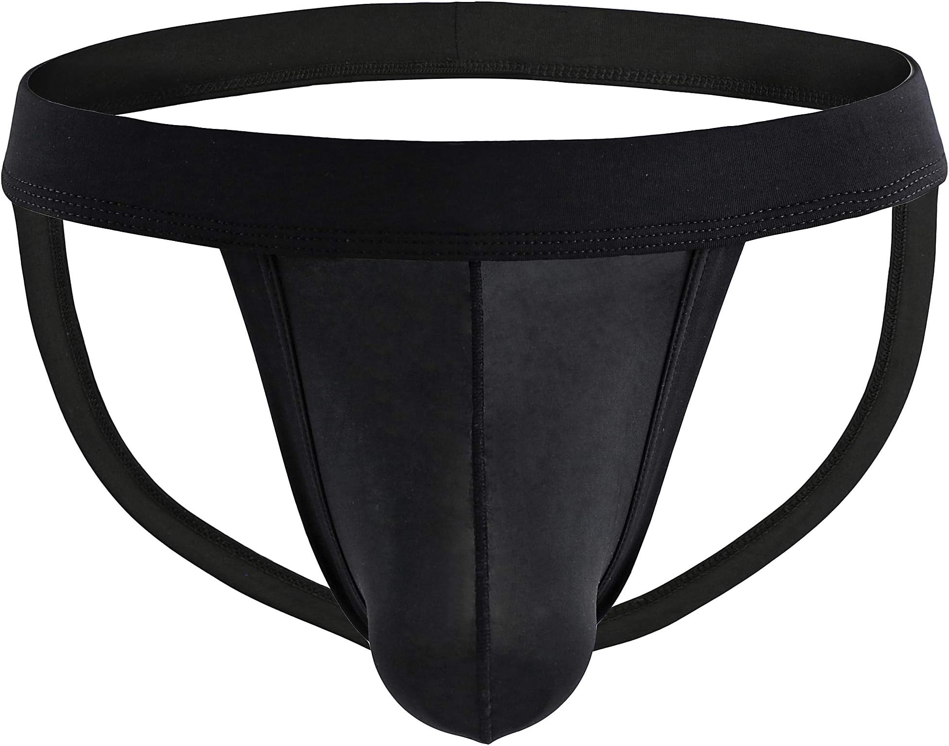 Men's Athletic Supporter Briefs Jockstrap Underwear Elastic Nylon Pouch Bikini Briefs