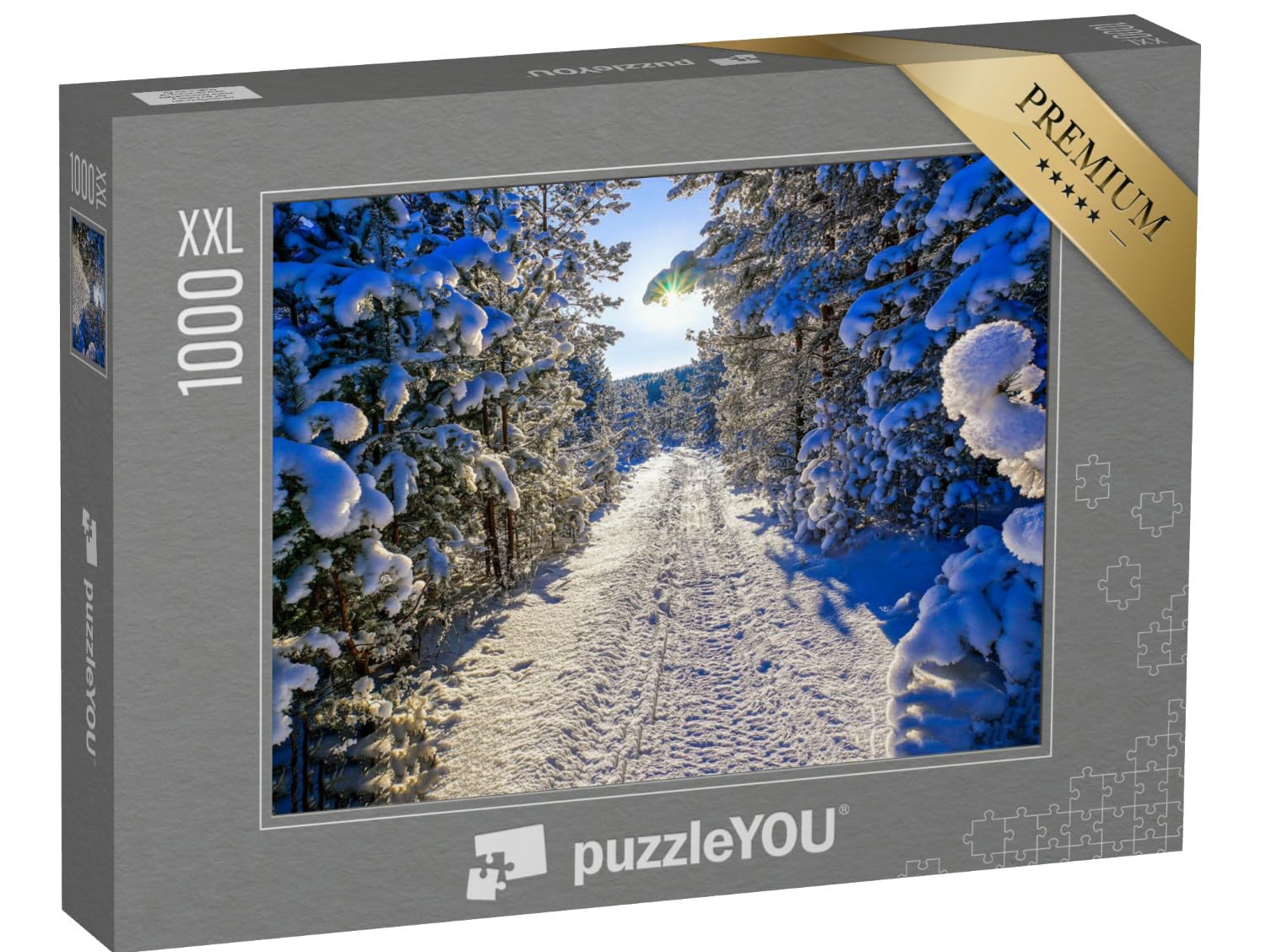 Hansepuzzle 37496 – Winter-Wunderland Puzzle, 1050 Teile, Naturmotiv Mit Verschneiter Winterlandschaft – Inklusive Wiederverschließbarem Beutel & Stabiler Box