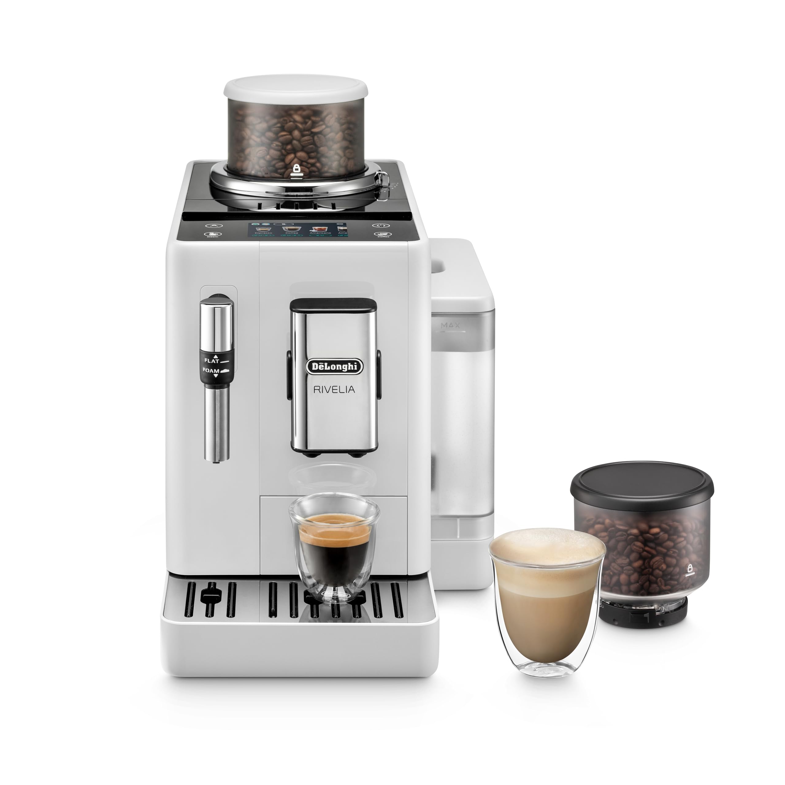 De'Longhi Rivelia EXAM440, machine à café automatique, 8 boissons, écran tactile