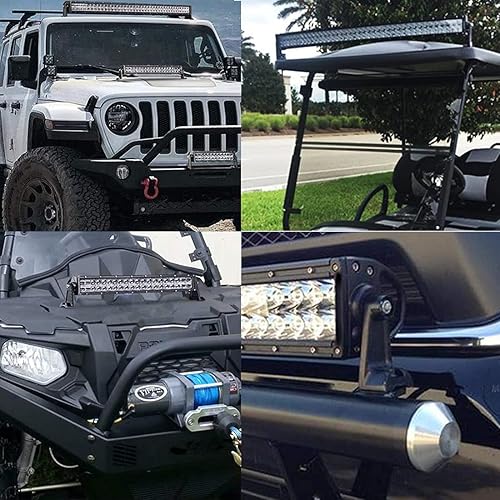 Miniatura 7 de Soporte de montaje de base de barra de luz LED, soporte de montaje deslizante ajustable universal, kit de soporte lateral de 2 piezas para la