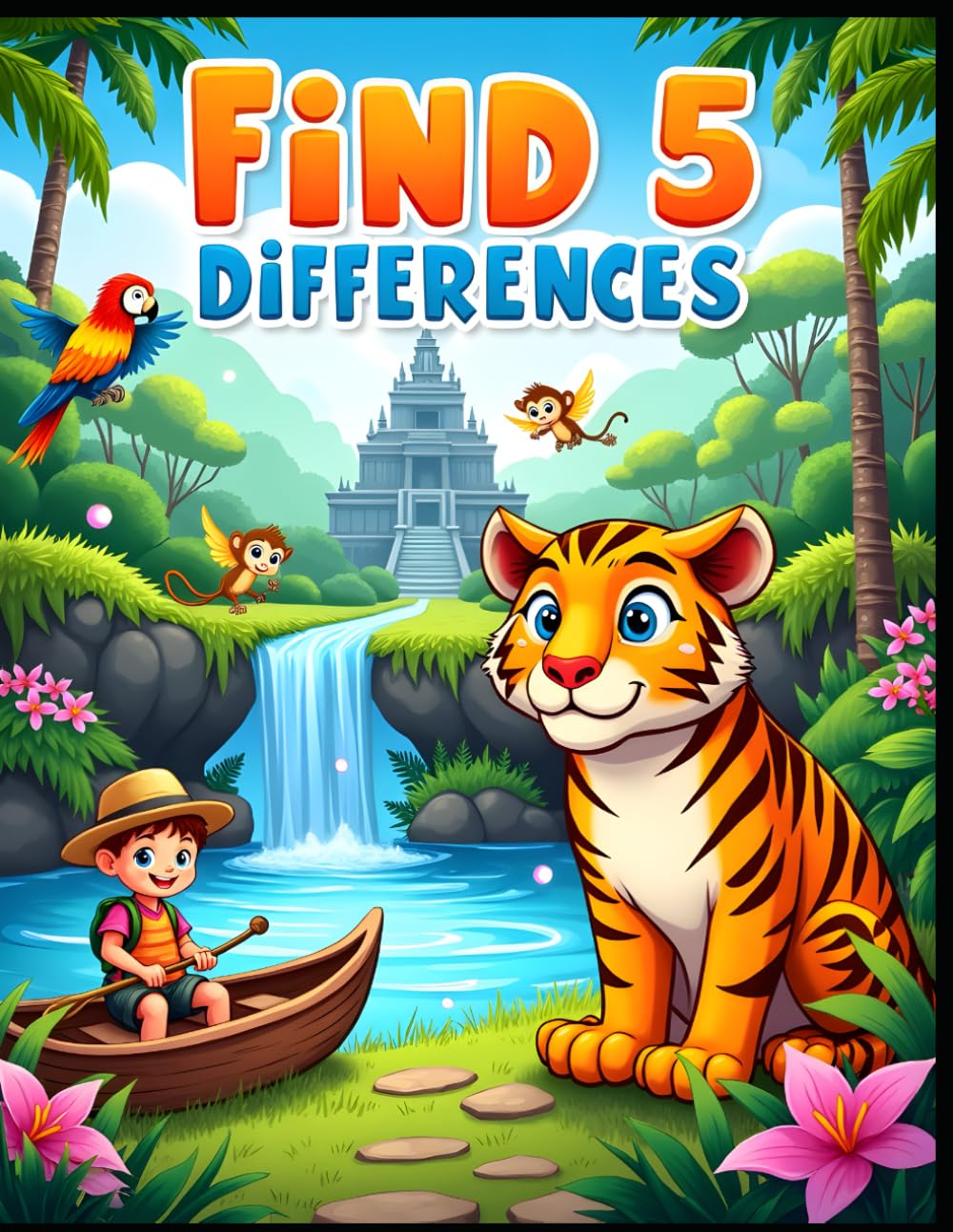 “Find 5 Differences • Fun Jungle & Animal Puzzles to Boost Focus and Brain Power”