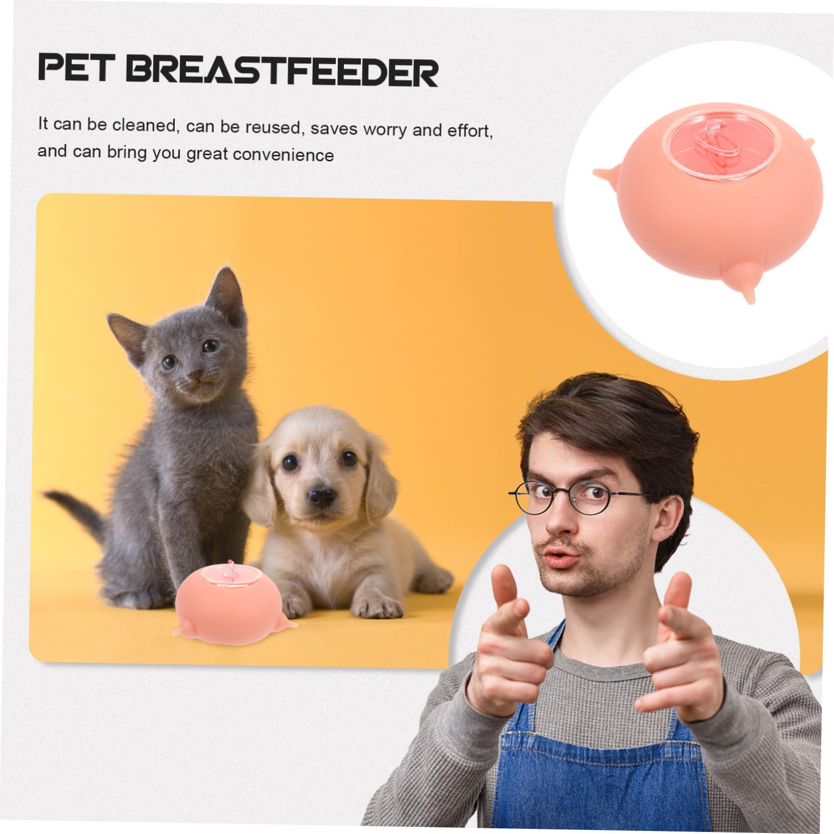 Milisten Giocattolo per Alimentazione di Piccoli Animali Domestici in Silicone Leggero e Resistente per L’addestramento la Nutrizione dei Cuccioli