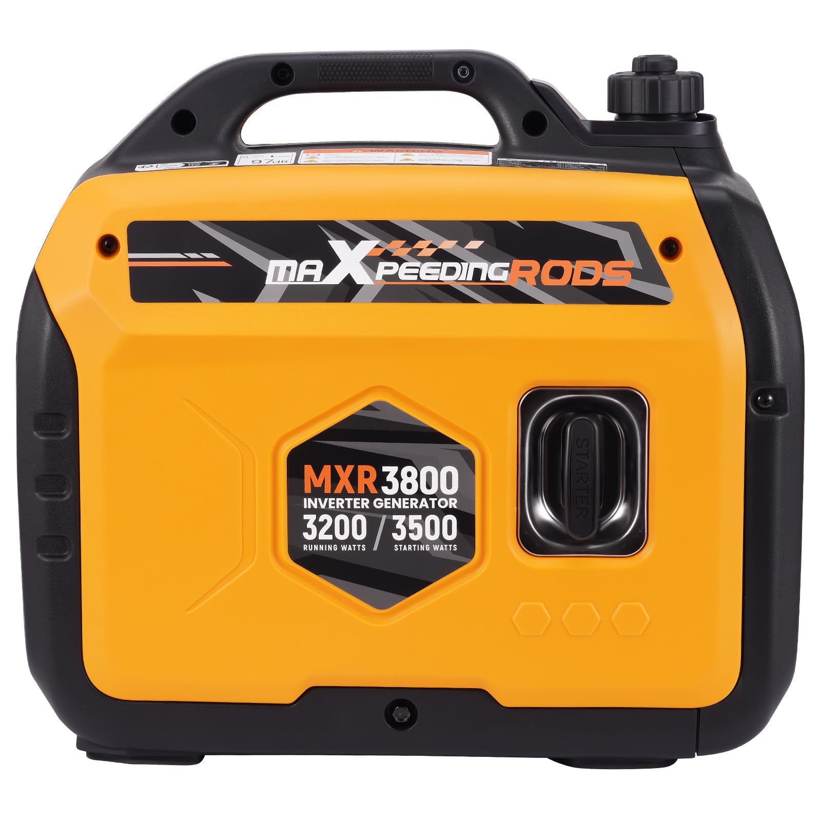 maXpeedingrods Inverter Stromerzeuger 3500W Superleise, Leicht und Mobil Benzin Notstromaggregat Stromgenerator, ECO-Modus mit 2x 230V / 2x USB / 1x 12V DC Steckdosen für RV Camping Festivals, Reise