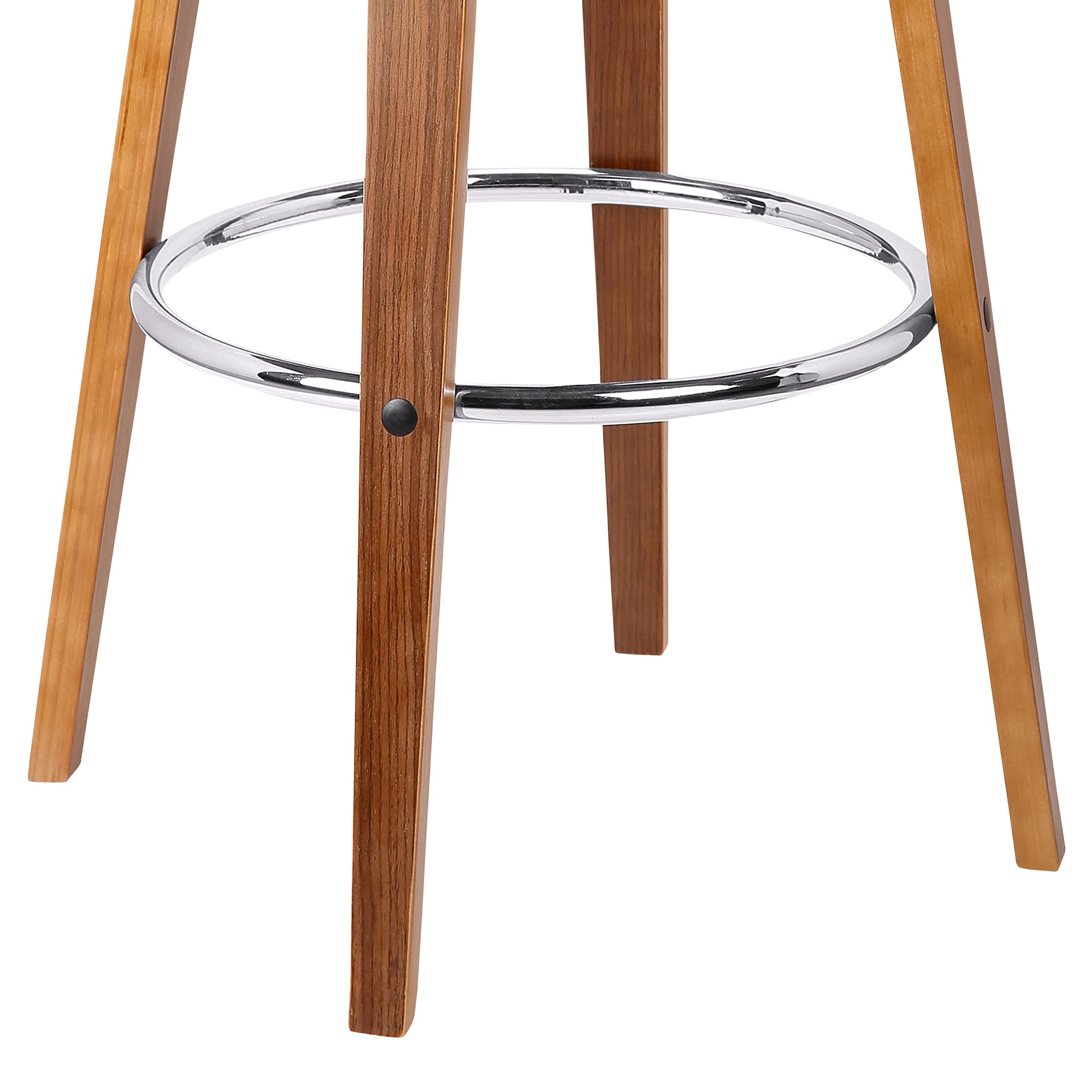 Harbor Mid-Century Taburete giratorio con altura de mostrador sin espalda, marrón/nogal/26 pulgadas 3