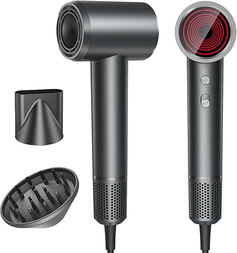 Secador de pelo, secador de pelo iónico profesional para secado rápido, secador de pelo de alta velocidad con difusor para viajes de salón en casa,