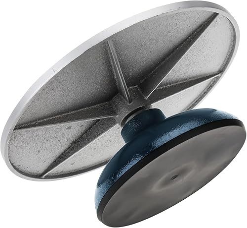 Miniatura 3 de HighFree Rueda de escultura grande de 12 pulgadas, rueda de bandas resistente, placa giratoria de construcción de metal con rodamientos de bolas